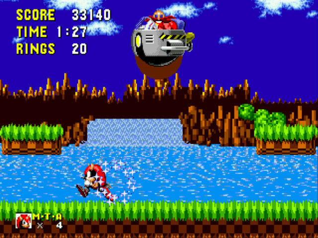 Mighty the Armadillo in Sonic 1 (Knuckles Chaotix Sprites) Screenshot 1